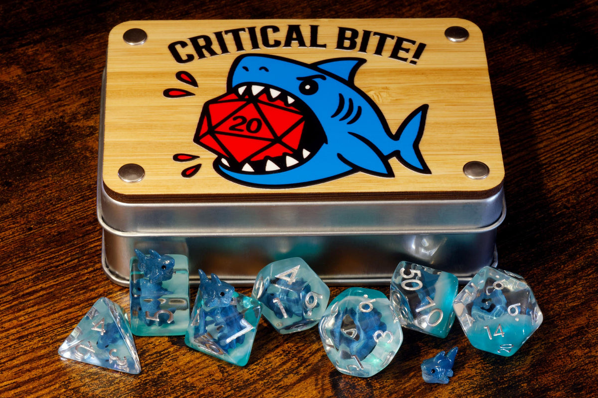 Critical Bite Decorative Box & Shark Dice - The Wizard's Vault