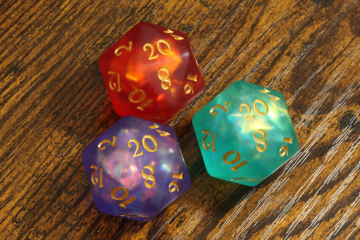 Mystical Opal Large D20 Dice - The Wizard's Vault
