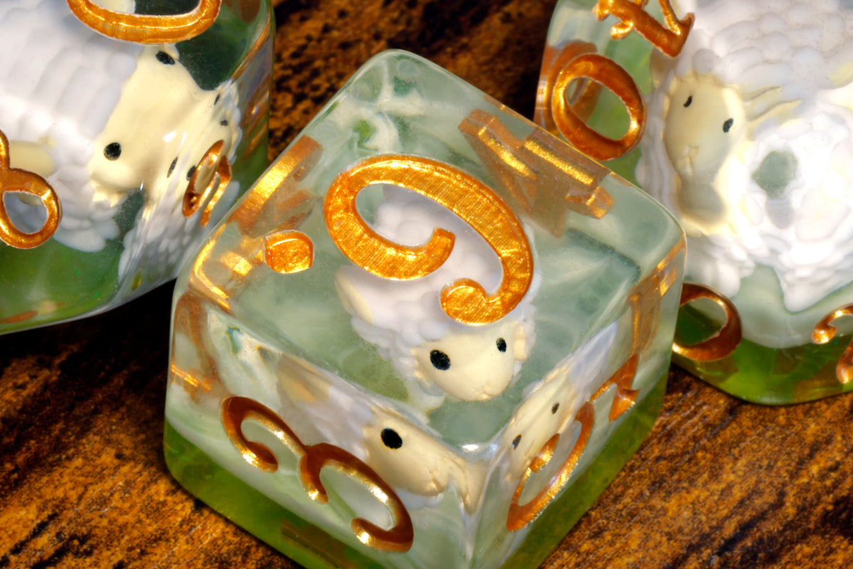 Sheep dice set - Sheppard's Luck - The Wizard's Vault