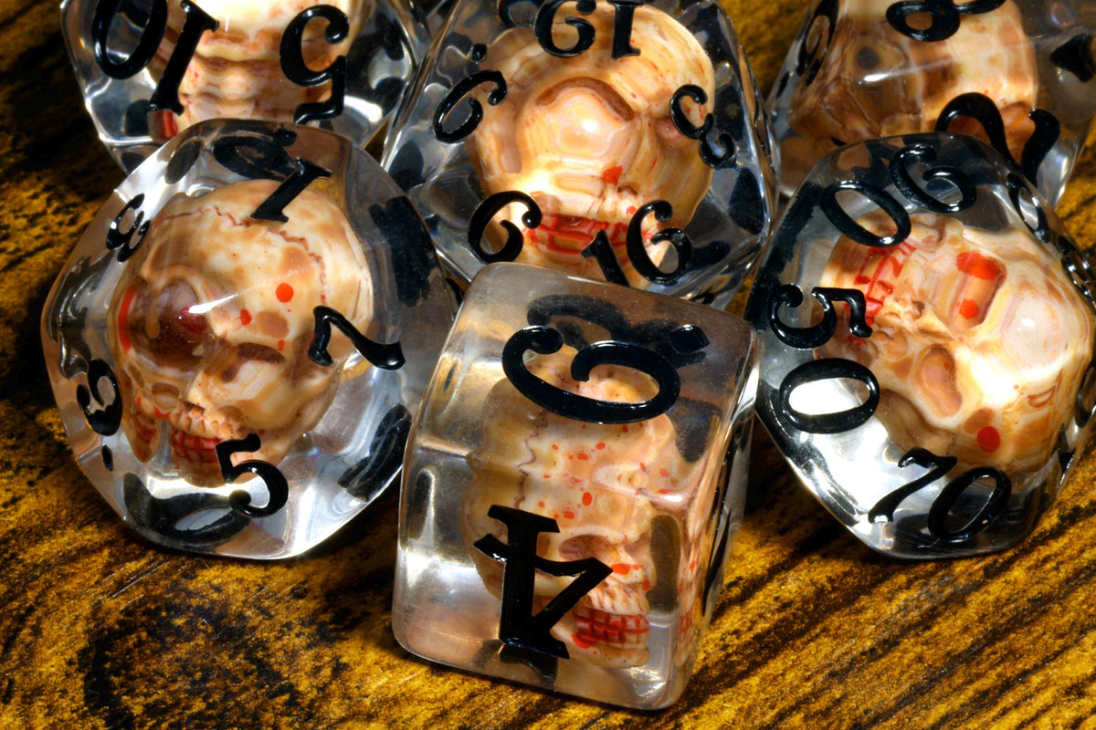 Raven dice box and Skull dice set - The Wizard's Vault