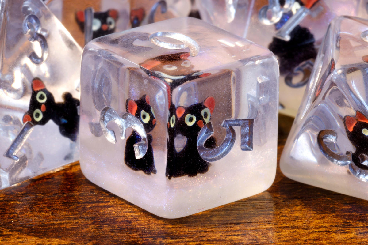 Sorcerer Cat Dice Box and Dice Set - The Wizard's Vault