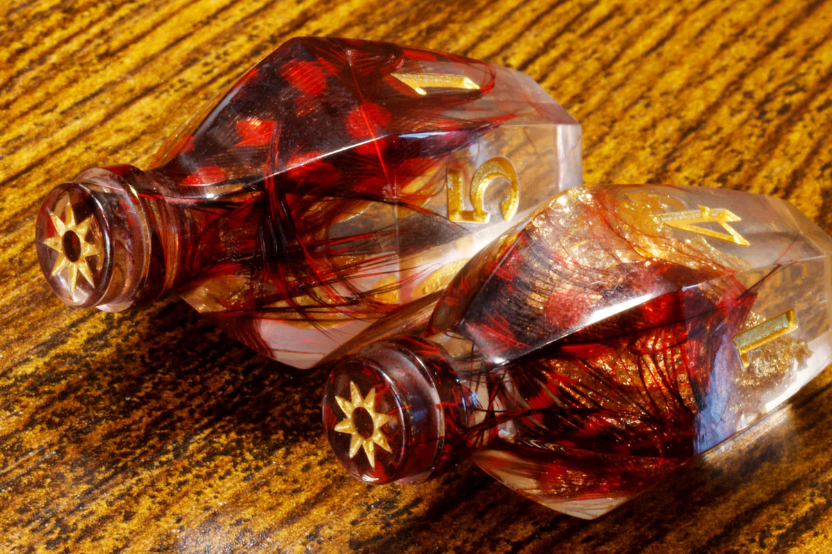 Gilded Phoenix Elixir D6 Potion Dice – Sharp Edge D6 - The Wizard's Vault