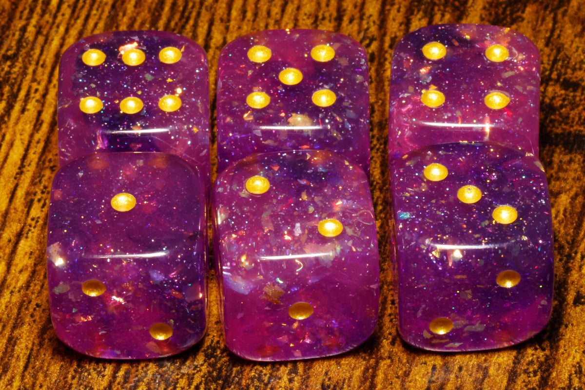 Galactic Orchid PiP D6 – Purple Magenta with Holographic Glitter and Silver Flakes - The Wizard's Vault