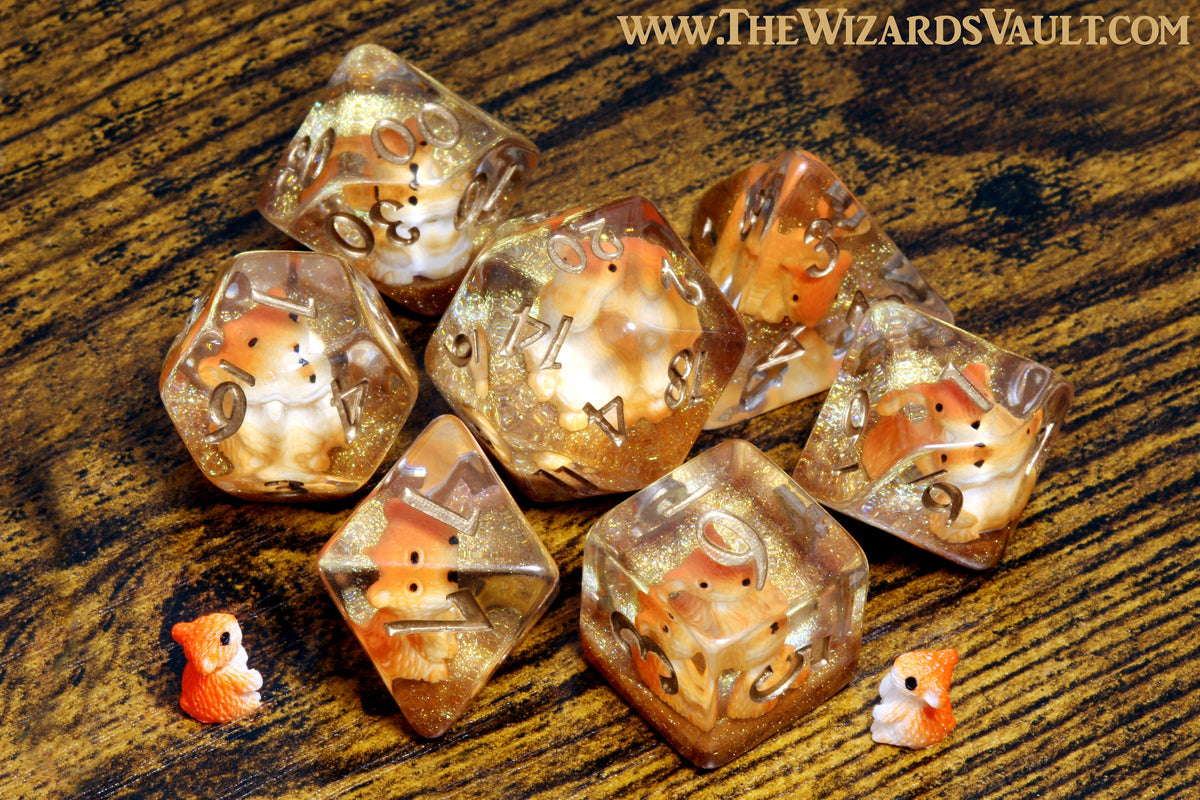Hamster dice box and set - The Wizard's Vault