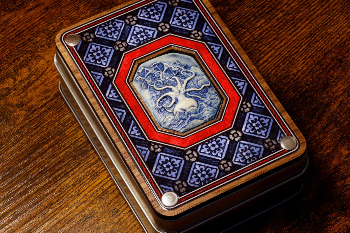 Kraken Dice Box with Tempest Opal Dice Set - The Wizard's Vault