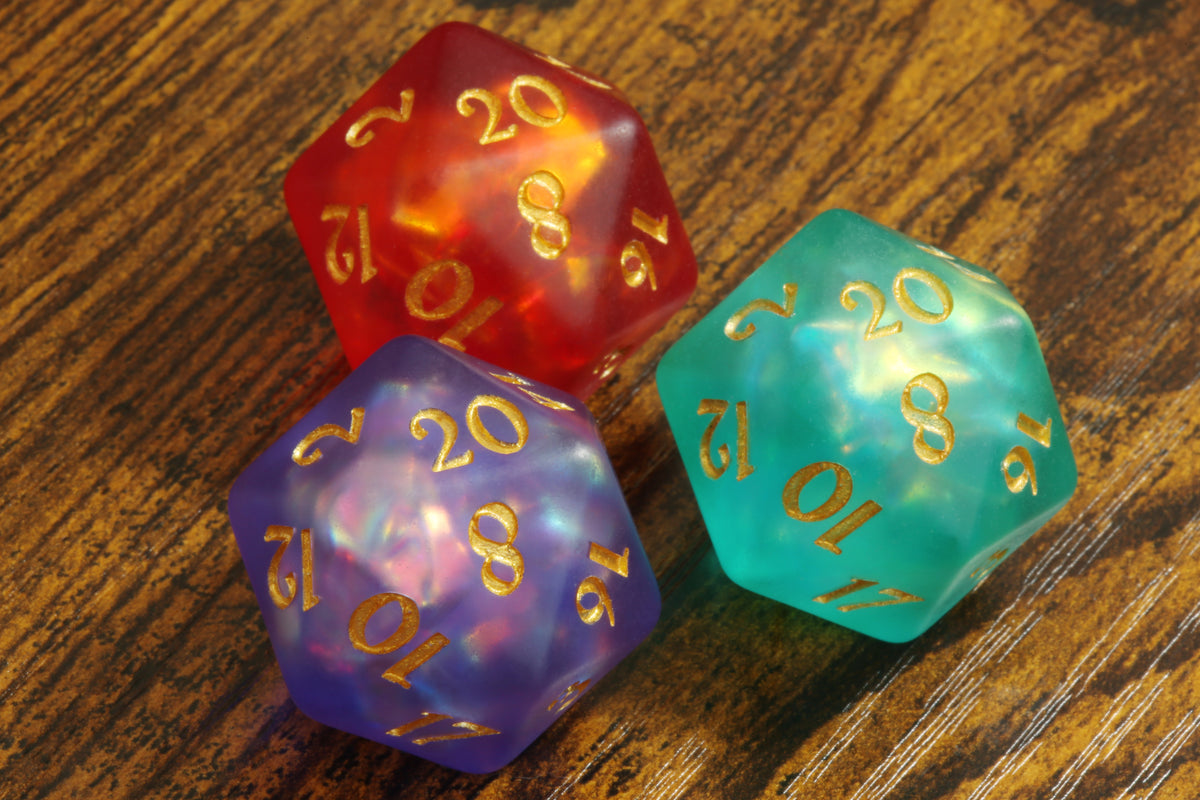 Mystical Opal Large D20 Dice - The Wizard's Vault