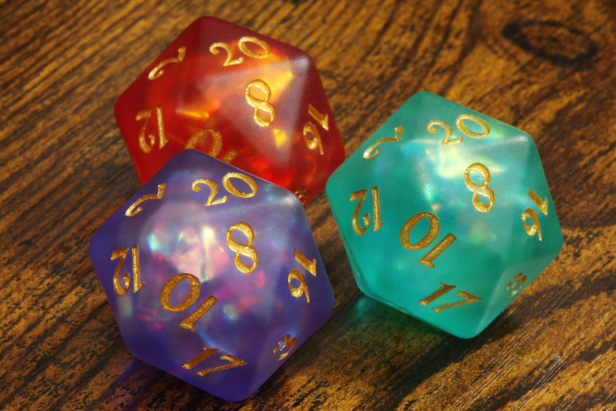 Mystical Opal Large D20 Dice - The Wizard's Vault