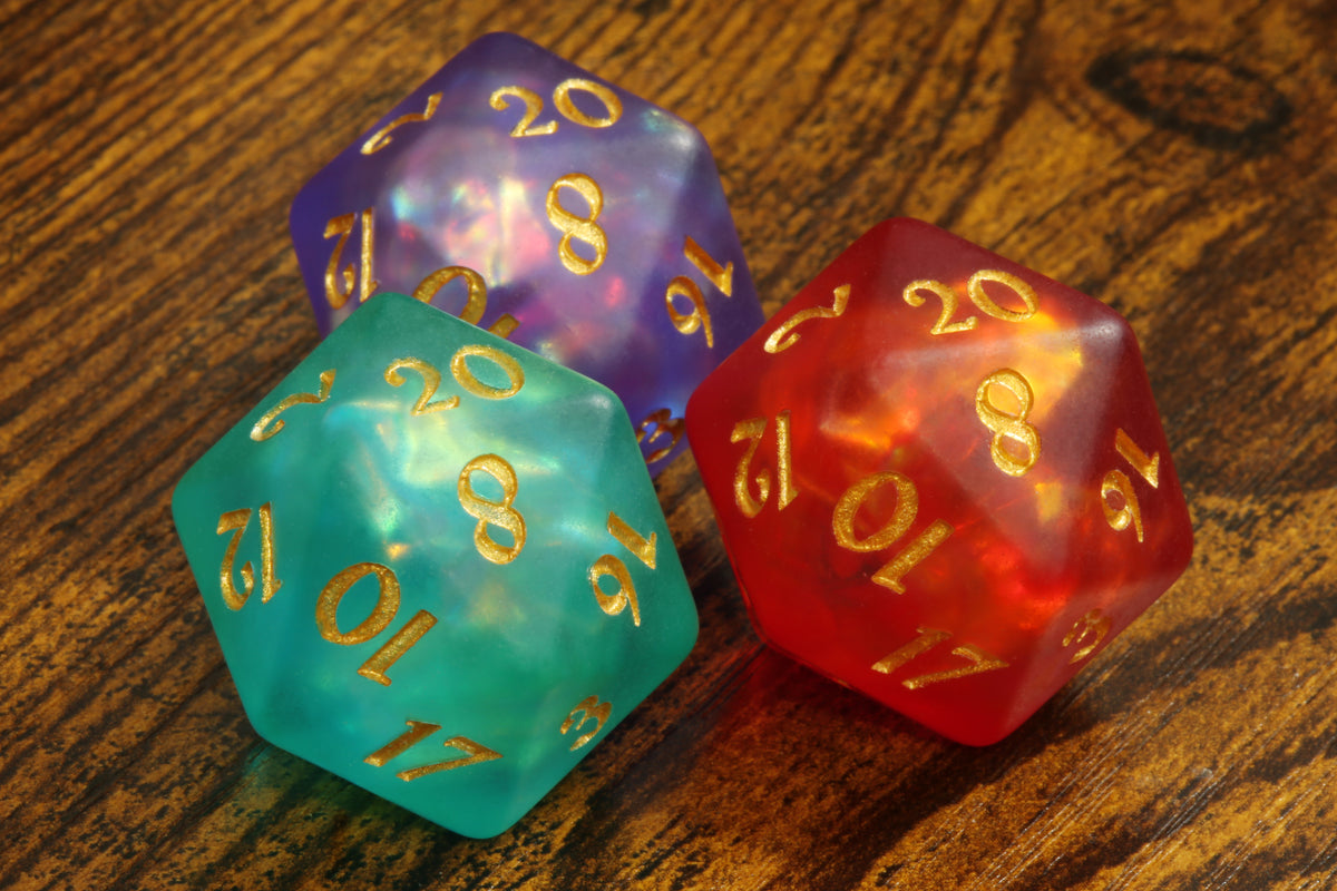 Mystical Opal Large D20 Dice - The Wizard's Vault