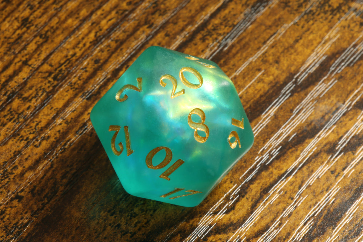 Mystical Opal Large D20 Dice - The Wizard's Vault