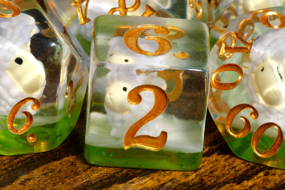 Sheep dice set - Sheppard's Luck - The Wizard's Vault