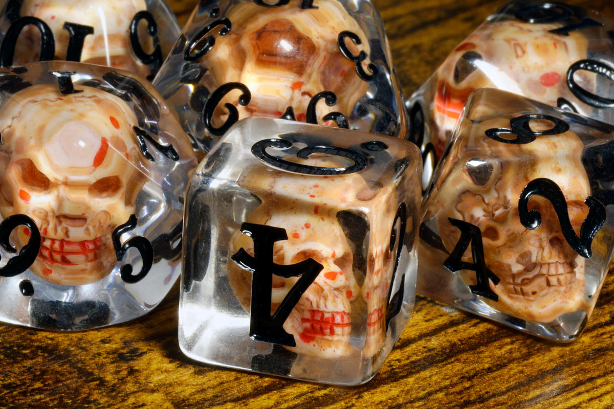 Raven dice box and Skull dice set - The Wizard's Vault