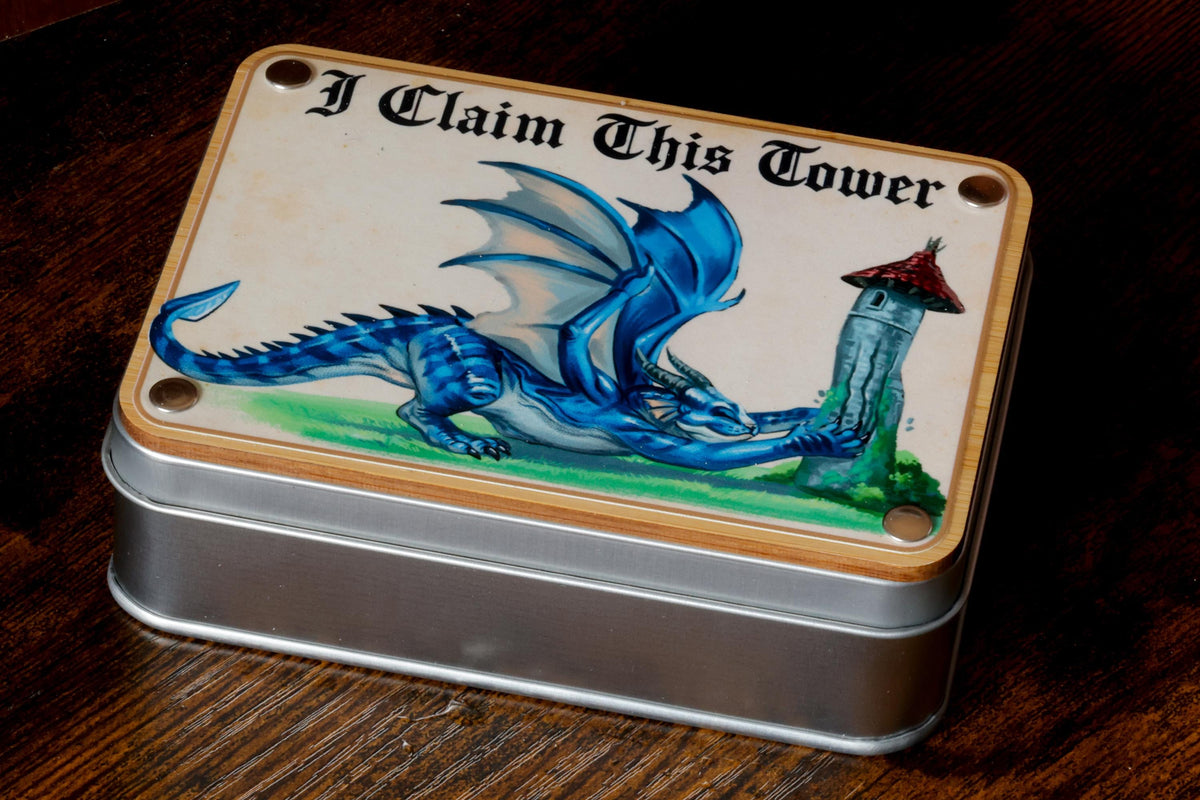 I Claim This Tower | Dragon Cat Dice Box & Black Cat Dice Set | 11-Piece - The Wizard's Vault
