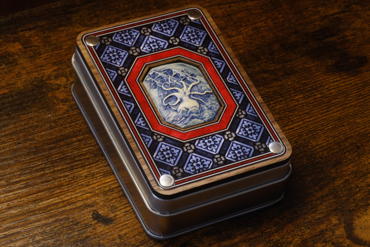 Kraken Dice Box with Tempest Opal Dice Set - The Wizard's Vault