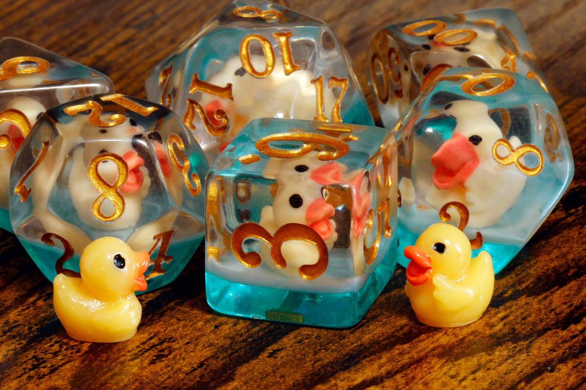 Dragon Duck Duckling Box and Dice 11-Piece Set - The Wizard's Vault