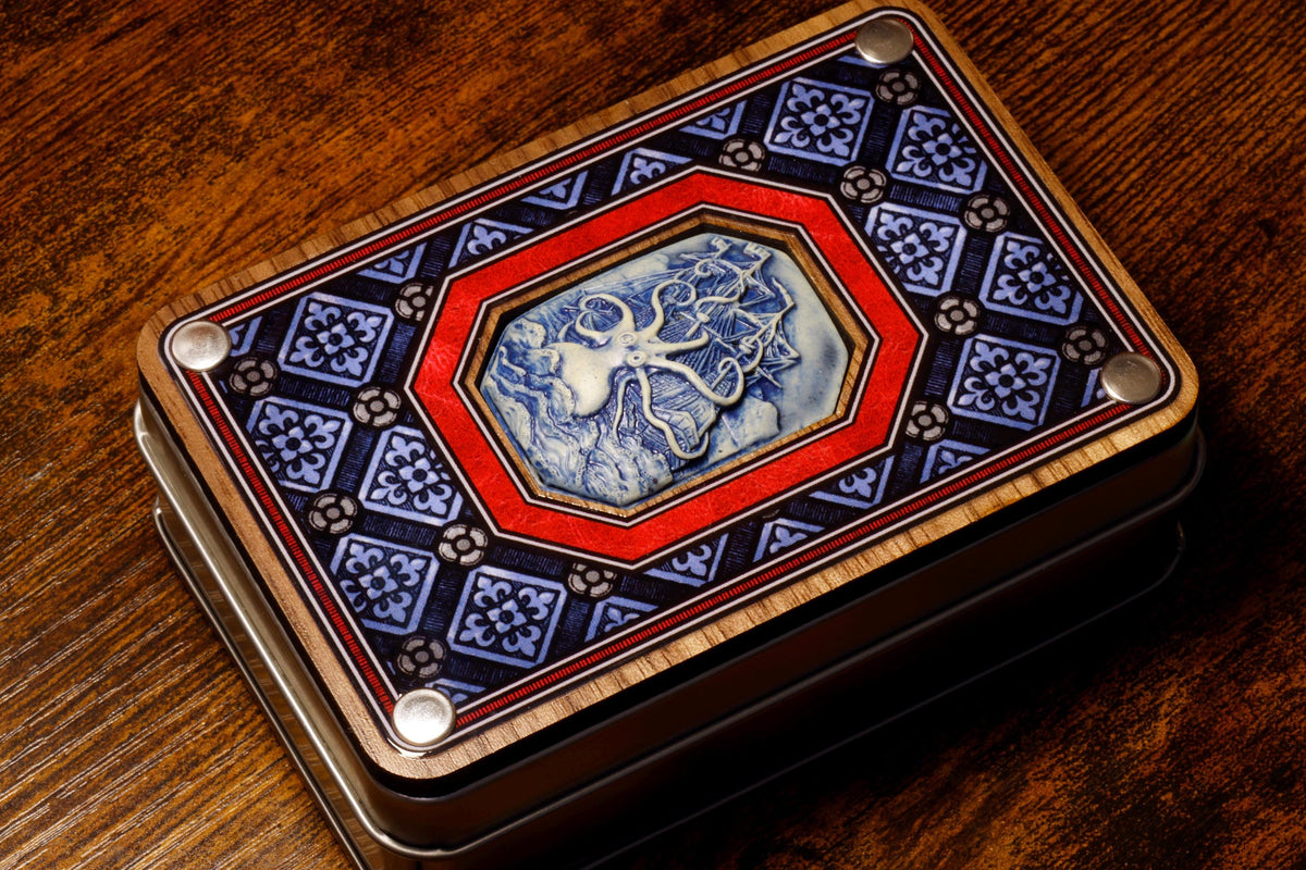 Kraken Dice Box with Tempest Opal Dice Set - The Wizard's Vault