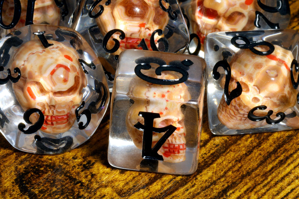 Raven dice box and Skull dice set - The Wizard's Vault