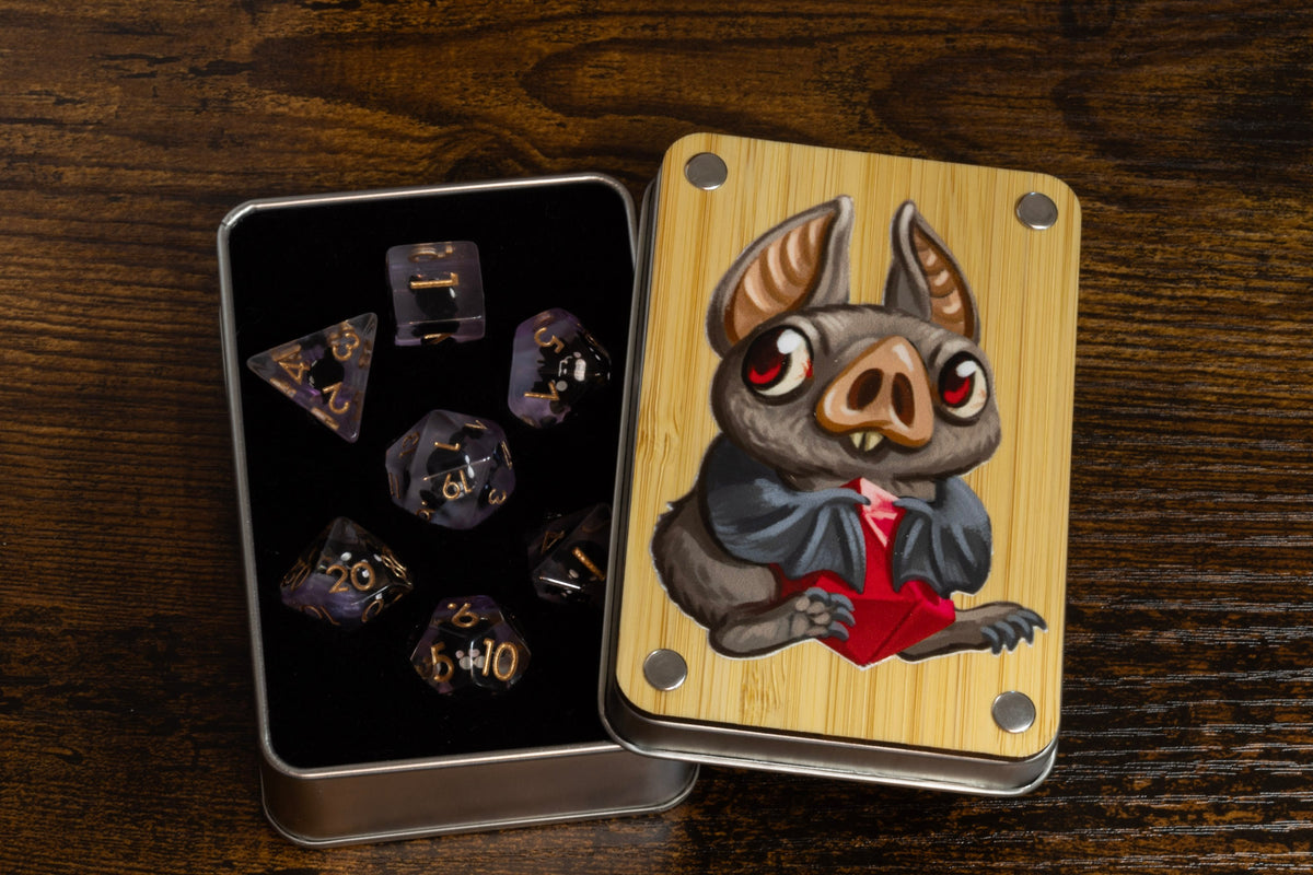 Bat dice box with bat dice set - The Wizard's Vault