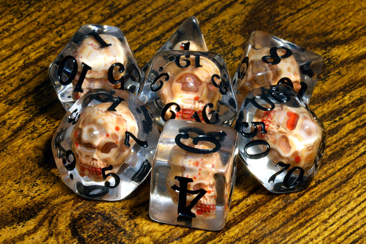 Raven dice box and Skull dice set - The Wizard's Vault