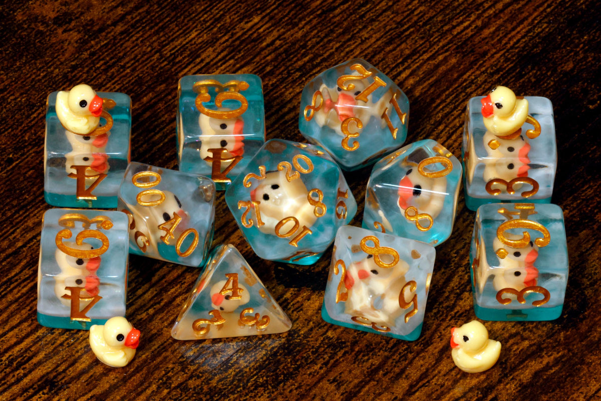 Dragon Duck Duckling Box and Dice 11-Piece Set - The Wizard's Vault