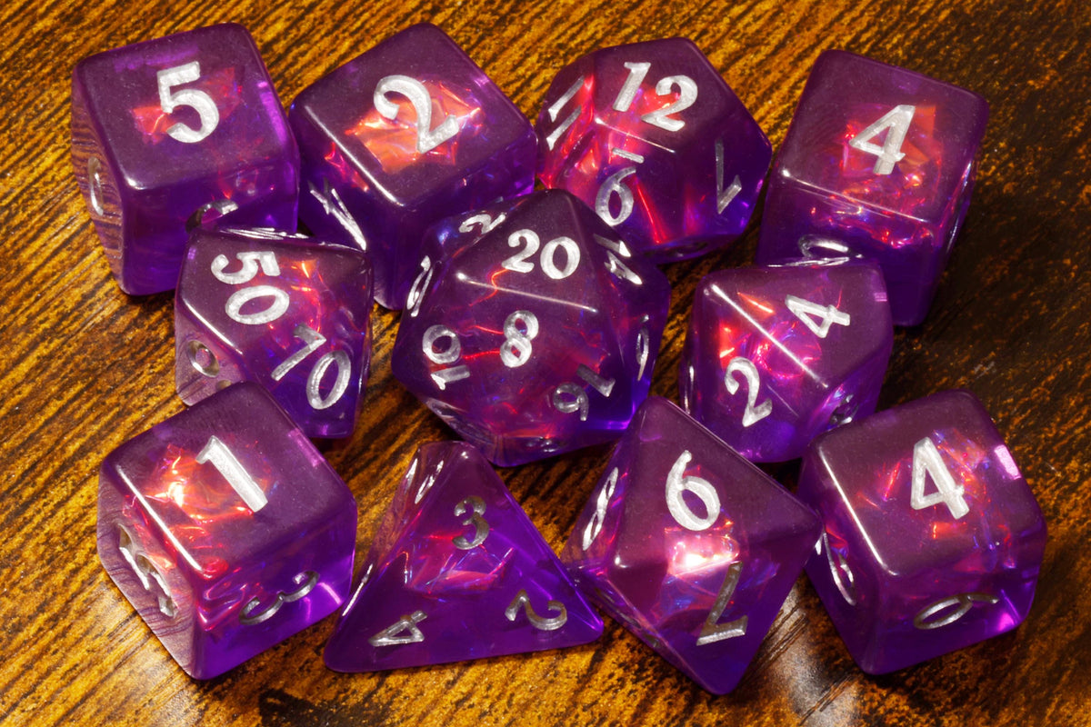 Eldritch Portal Dice Box & Polyhedral Dice Set, Old-School DnD Style Artwork - The Wizard's Vault