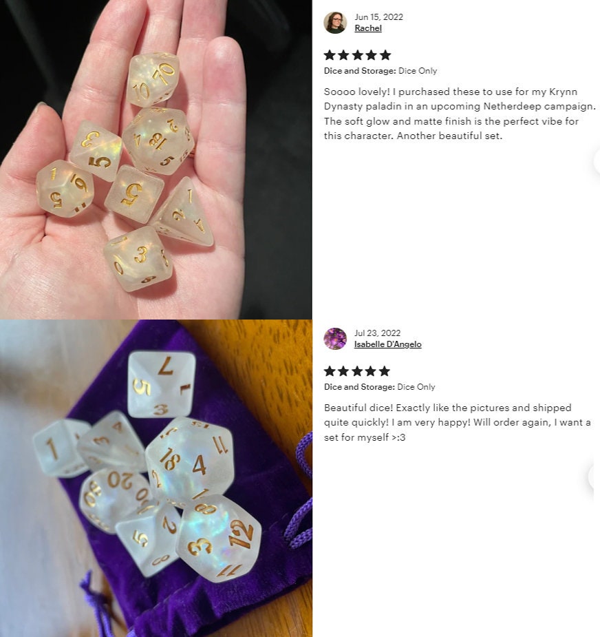 Oath of the Ancient Box and Paladin's Oath  11-Piece dice set - The Wizard's Vault