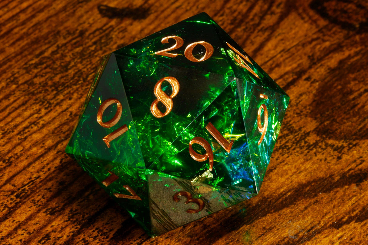 Sacred Emerald Oversized D20
