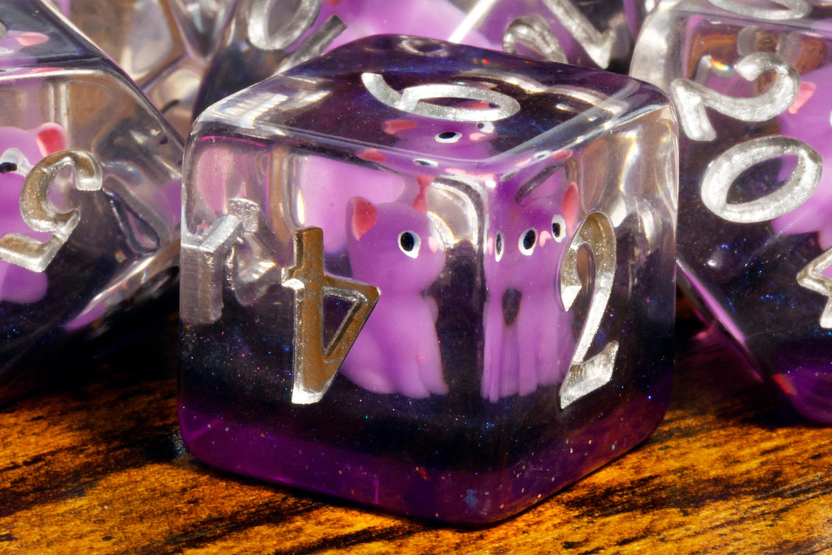 I Cast Invisibility Mystic Cat Dice Set and Box