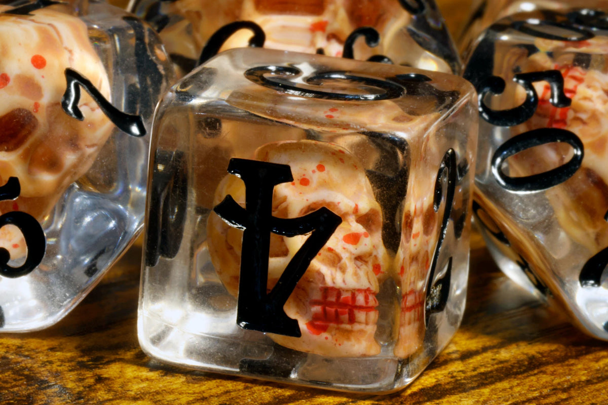 Memento Mori Dice Box & Skull Dice Set - The Wizard's Vault