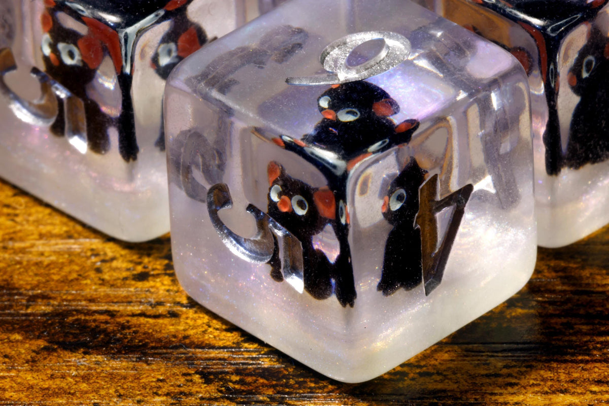 Black Cat D6 Dice – Black cat - The Wizard's Vault