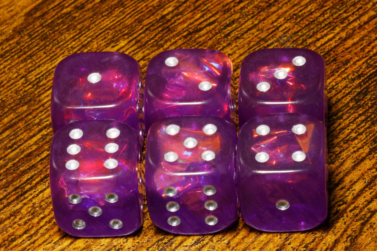 Eldritch Opals Six-Sided PIP Dice – Holographic Inclusions - The Wizard's Vault