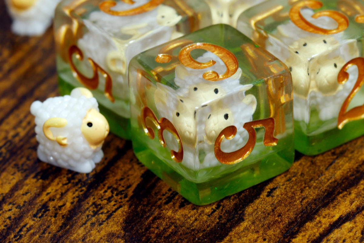 Sheppard's Luck D6 Dice – Sheep-themed - The Wizard's Vault
