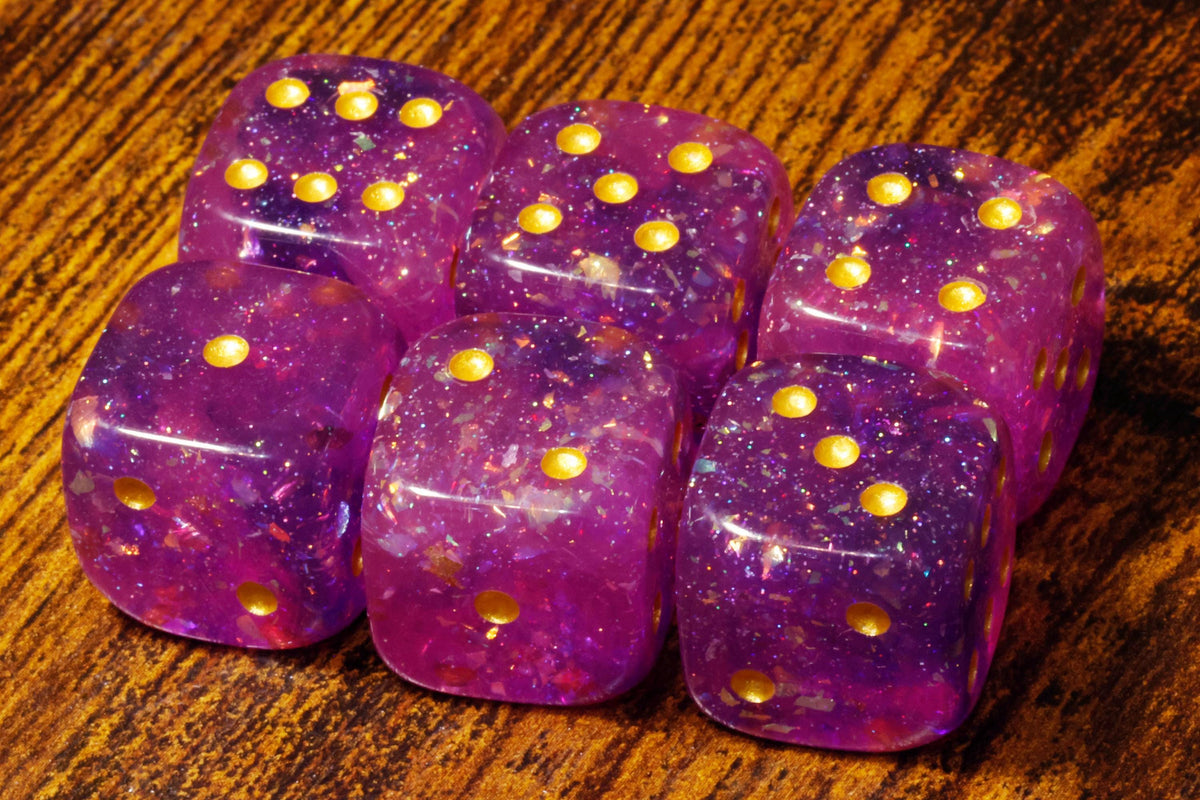 Galactic Orchid PiP D6 – Purple Magenta with Holographic Glitter and Silver Flakes - The Wizard's Vault