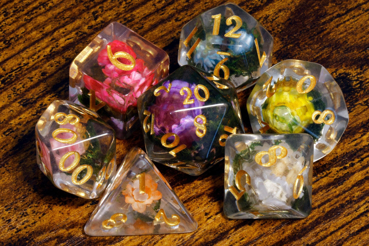 Botanical Floral Chromatic Garden Dice Set and Box