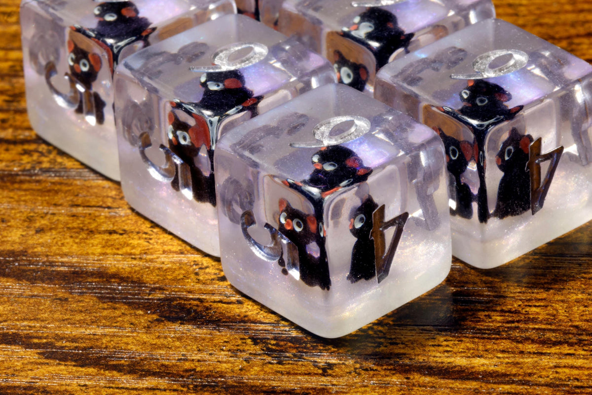 Black Cat D6 Dice – Black cat - The Wizard's Vault