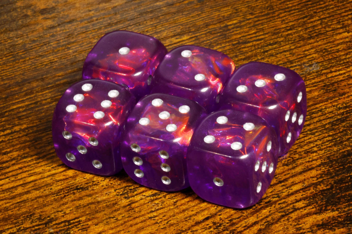 Eldritch Opals Six-Sided PIP Dice – Holographic Inclusions - The Wizard's Vault