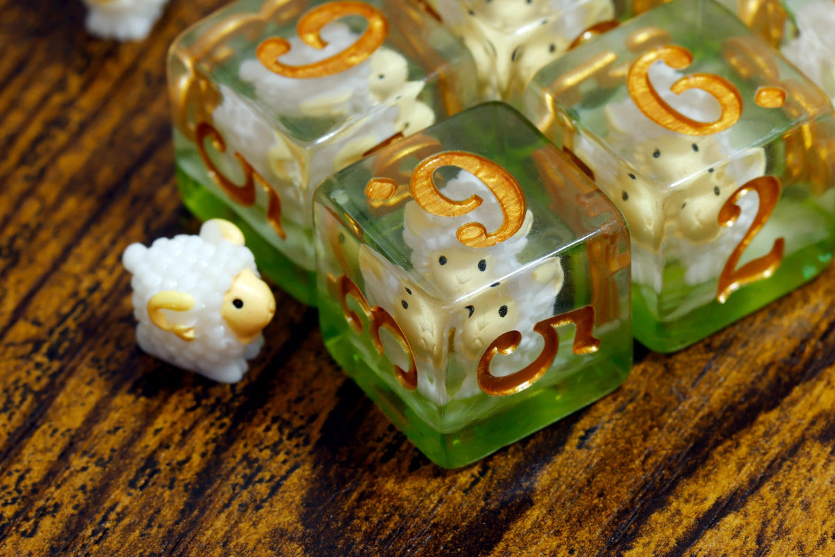 Sheppard's Luck D6 Dice – Sheep-themed - The Wizard's Vault