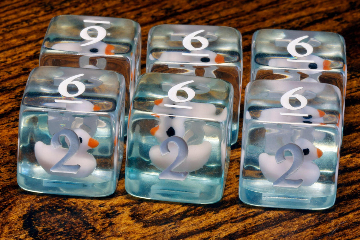 White Duckling D6 Dice