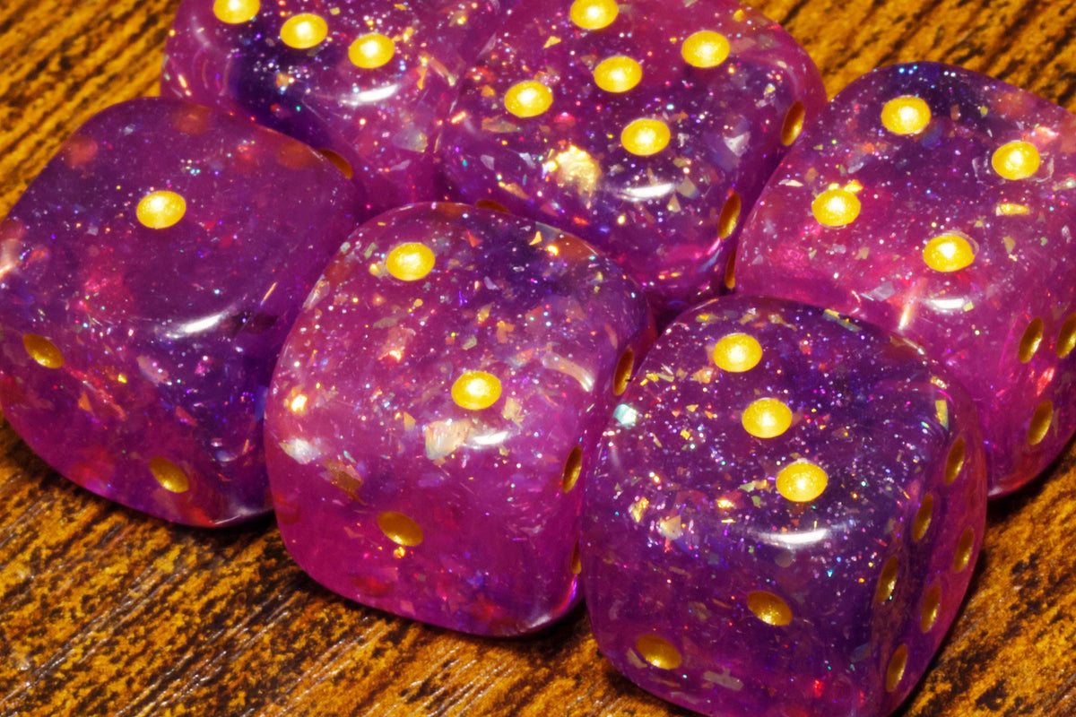 Galactic Orchid PiP D6 – Purple Magenta with Holographic Glitter and Silver Flakes - The Wizard's Vault