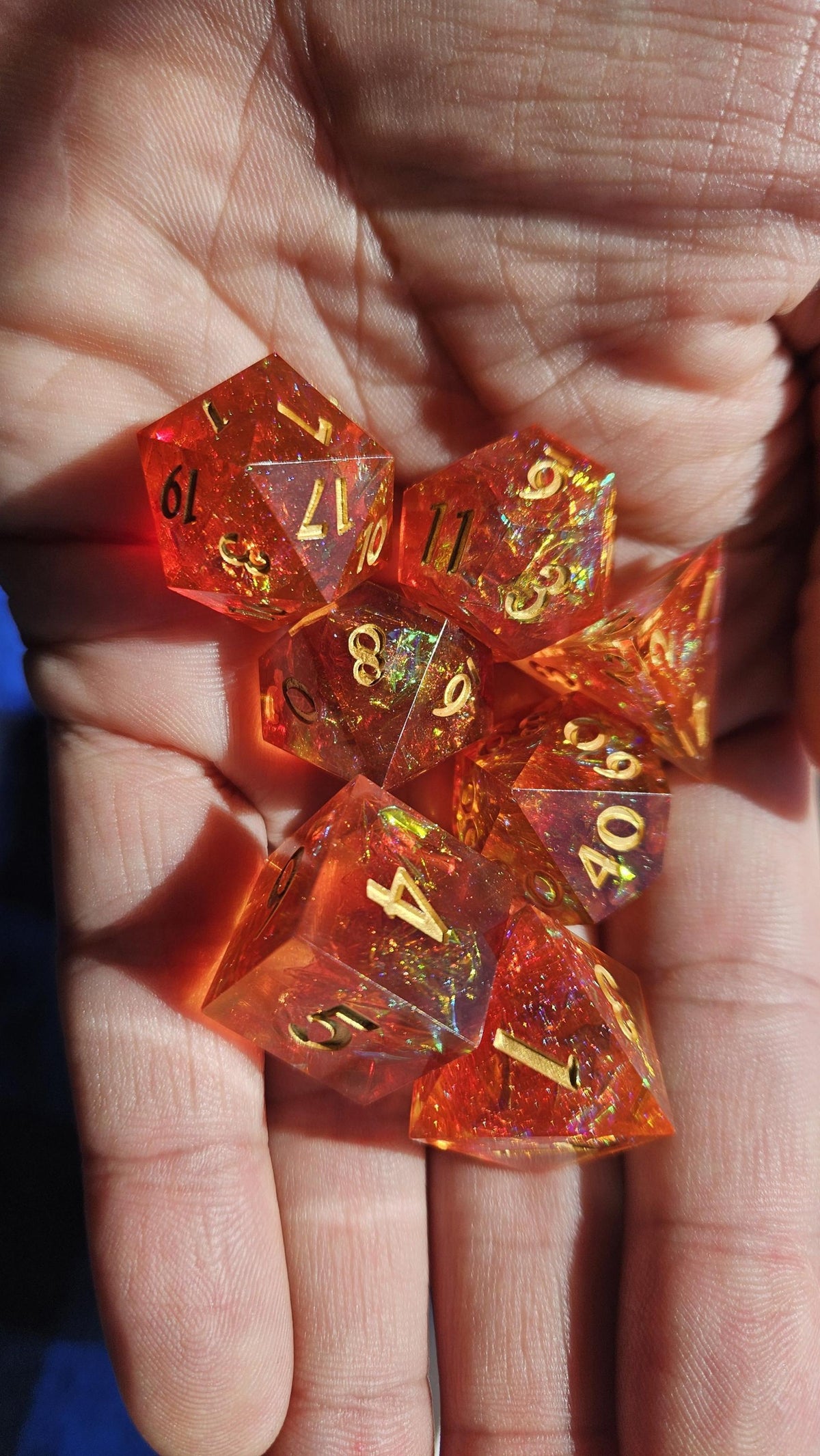 Volcanic Opal Dice Set